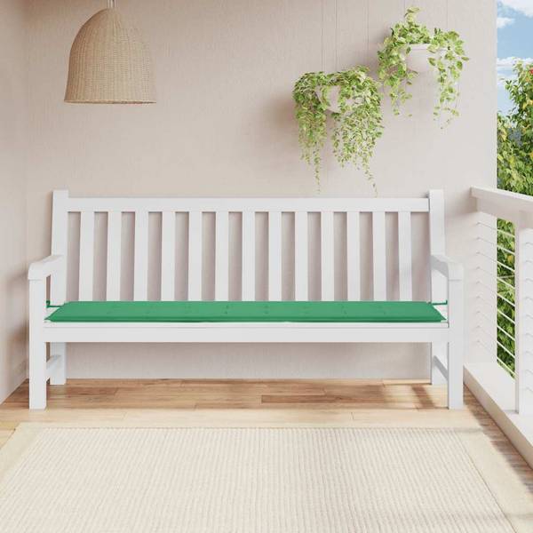 vidaXL Gartenbank-Auflage Grün 200x50x3 cm Oxford-Gewebe