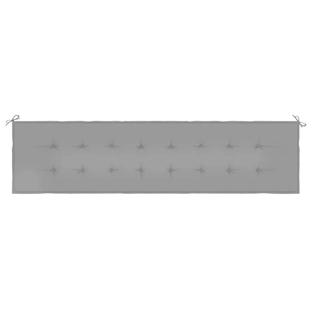 vidaXL Gartenbank-Auflage Grau 200x50x4 cm Oxford-Gewebe-3