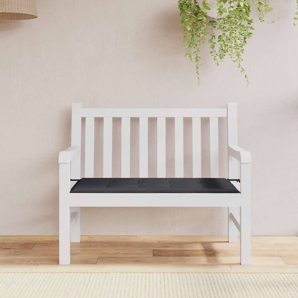 vidaXL Gartenbank-Auflage Schwarz 100x50x4 cm Oxford-Gewebe-2