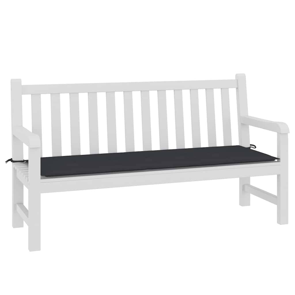 vidaXL Gartenbank-Auflage Schwarz 150x50x4 cm Oxford-Gewebe-1
