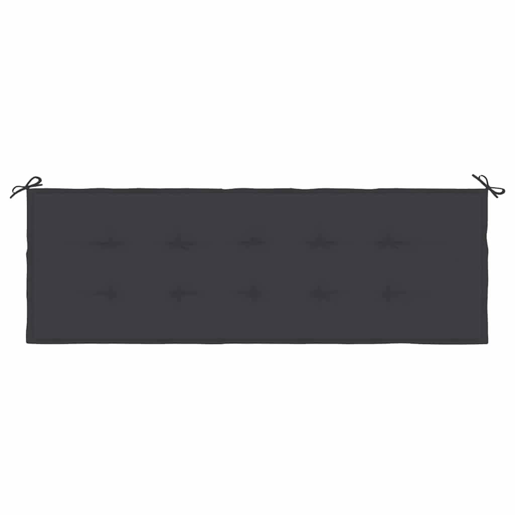 vidaXL Gartenbank-Auflage Schwarz 150x50x4 cm Oxford-Gewebe-2