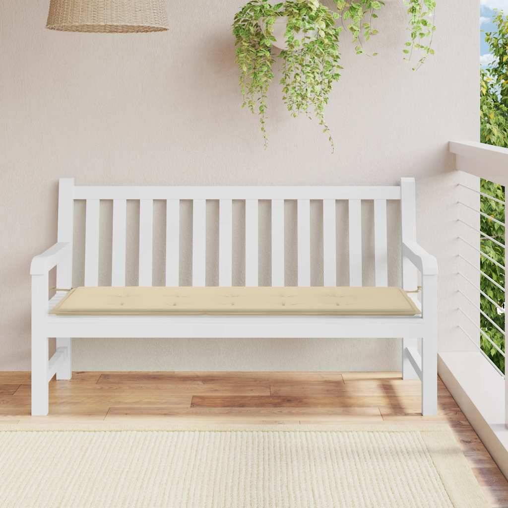 vidaXL Gartenbank-Auflage Beige 150x50x2 cm Oxford-Gewebe-1