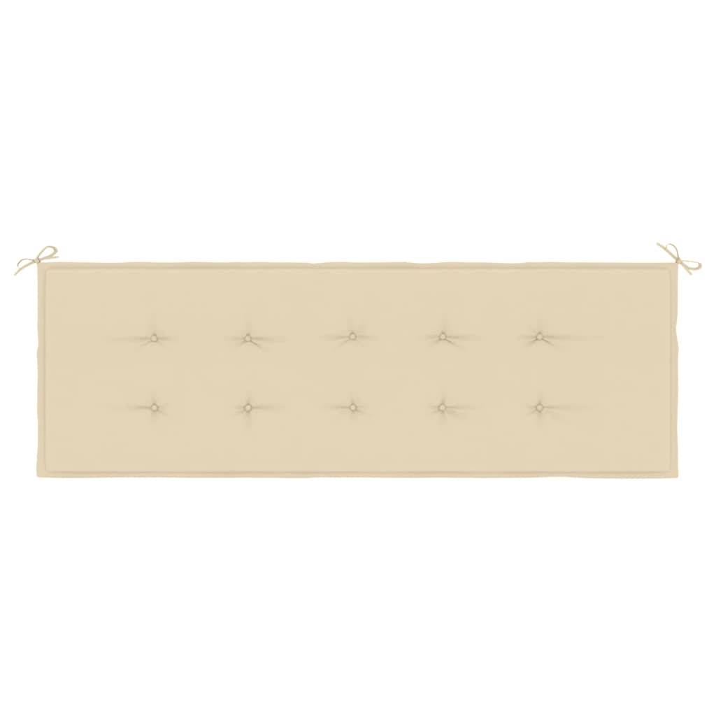 vidaXL Gartenbank-Auflage Beige 150x50x2 cm Oxford-Gewebe-3