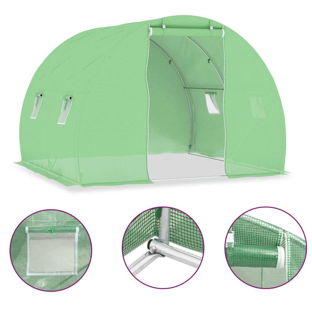 vidaXL Gewächshaus 6 m² 3x2x2 m-0