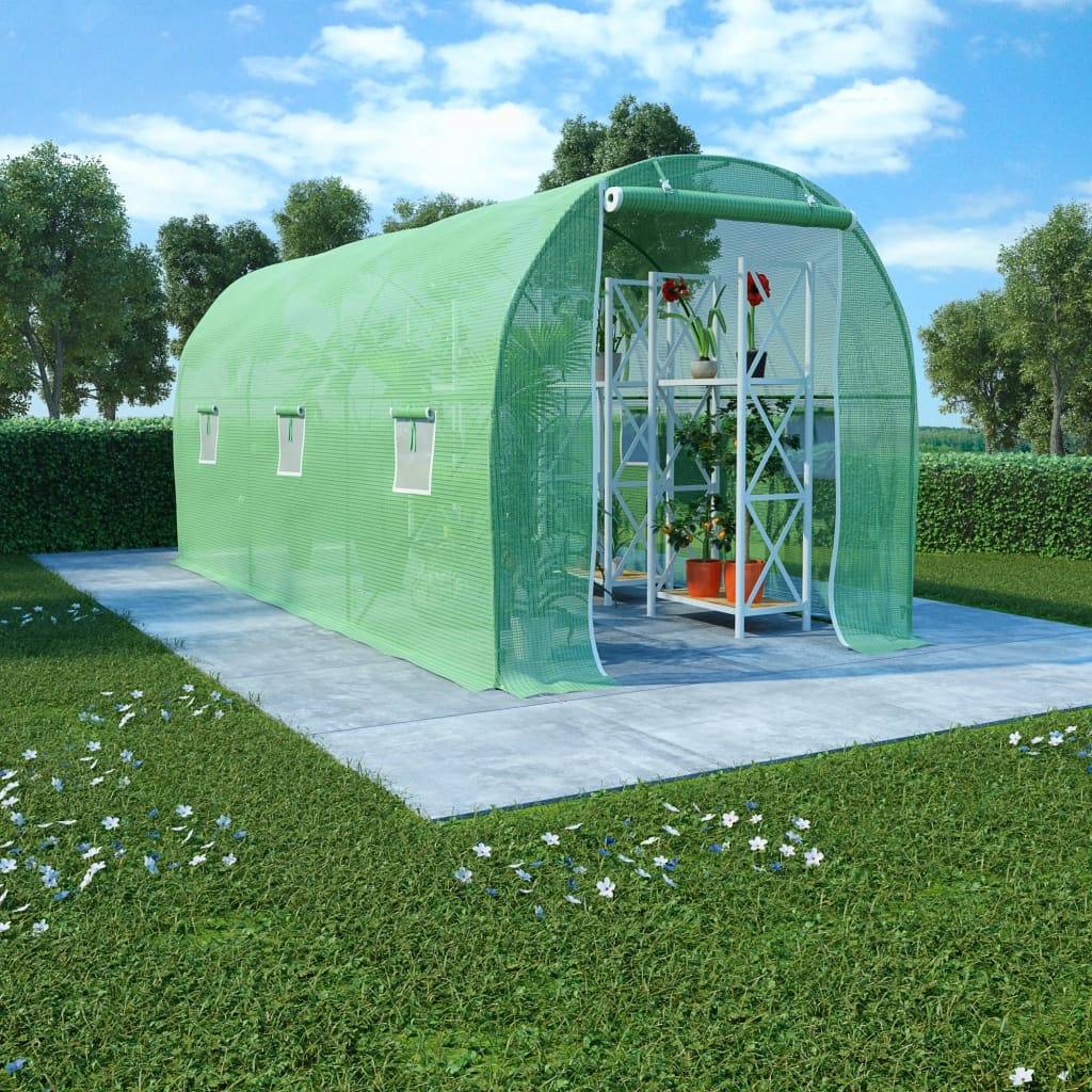 vidaXL Gewächshaus 9 m² 4,5x2x2 m-0