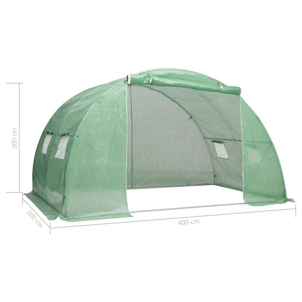 Gewächshaus 8 m² 2×4×2 m-4
