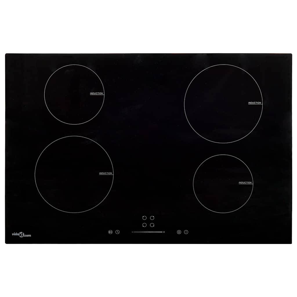 vidaXL Induktionskochfeld mit 4 Platten Touch Control Glas 77cm 7000 W-0