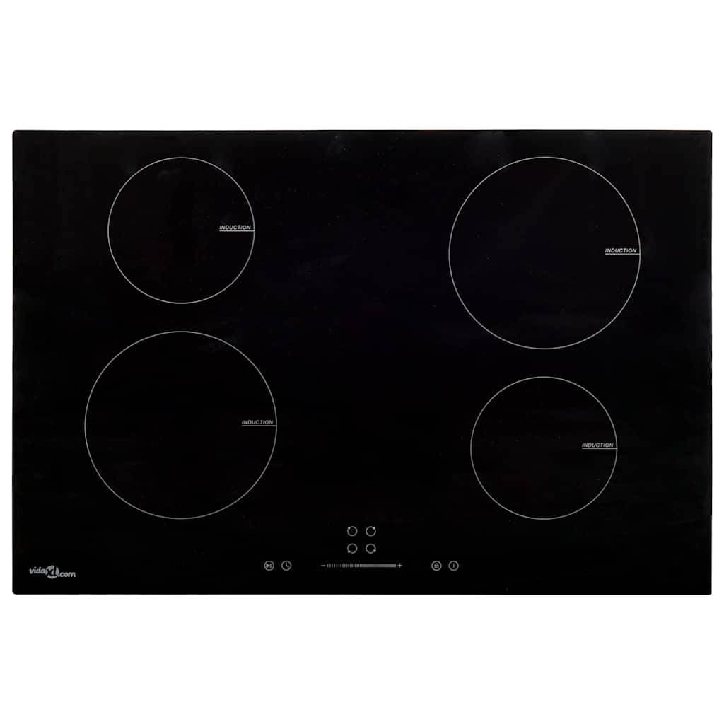 vidaXL Induktionskochfeld mit 4 Platten Touch Control Glas 77cm 7000 W