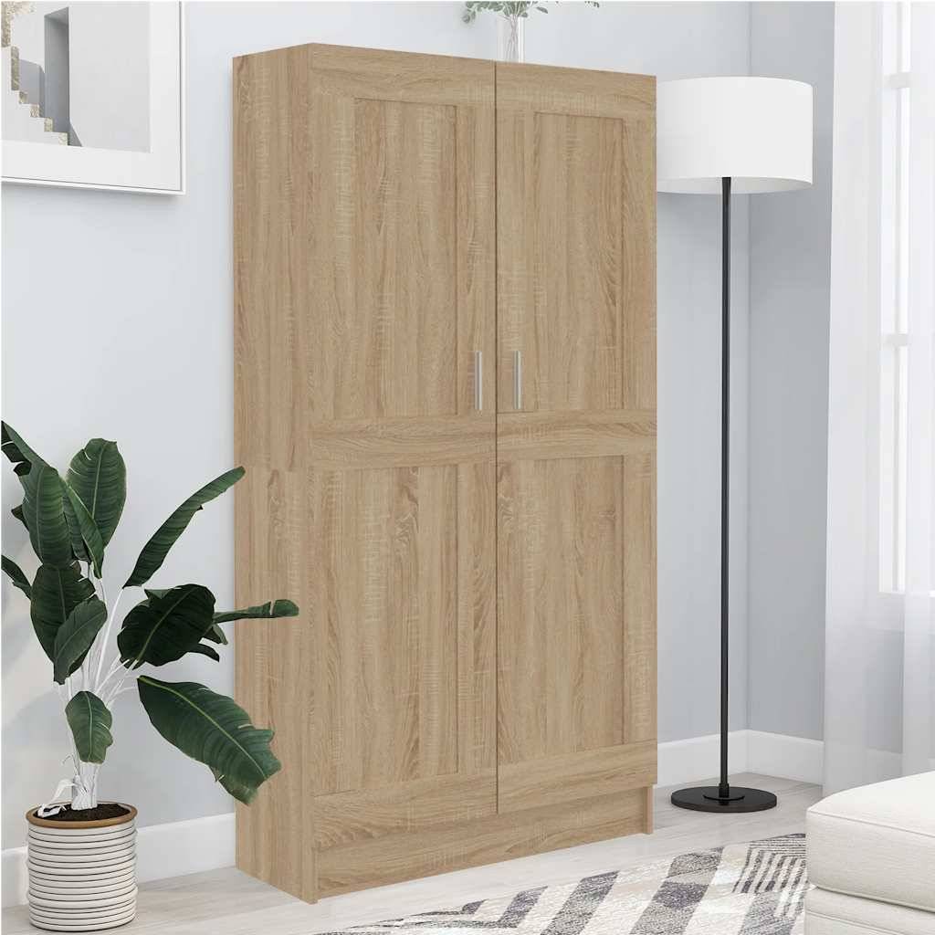 Bücherregal Sonoma-Eiche 82,5x30,5x150 cm Spanplatte-0