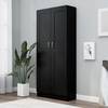 vidaXL Bücherschrank Schwarz 82,5x30,5x185,5 cm Holzwerkstoff