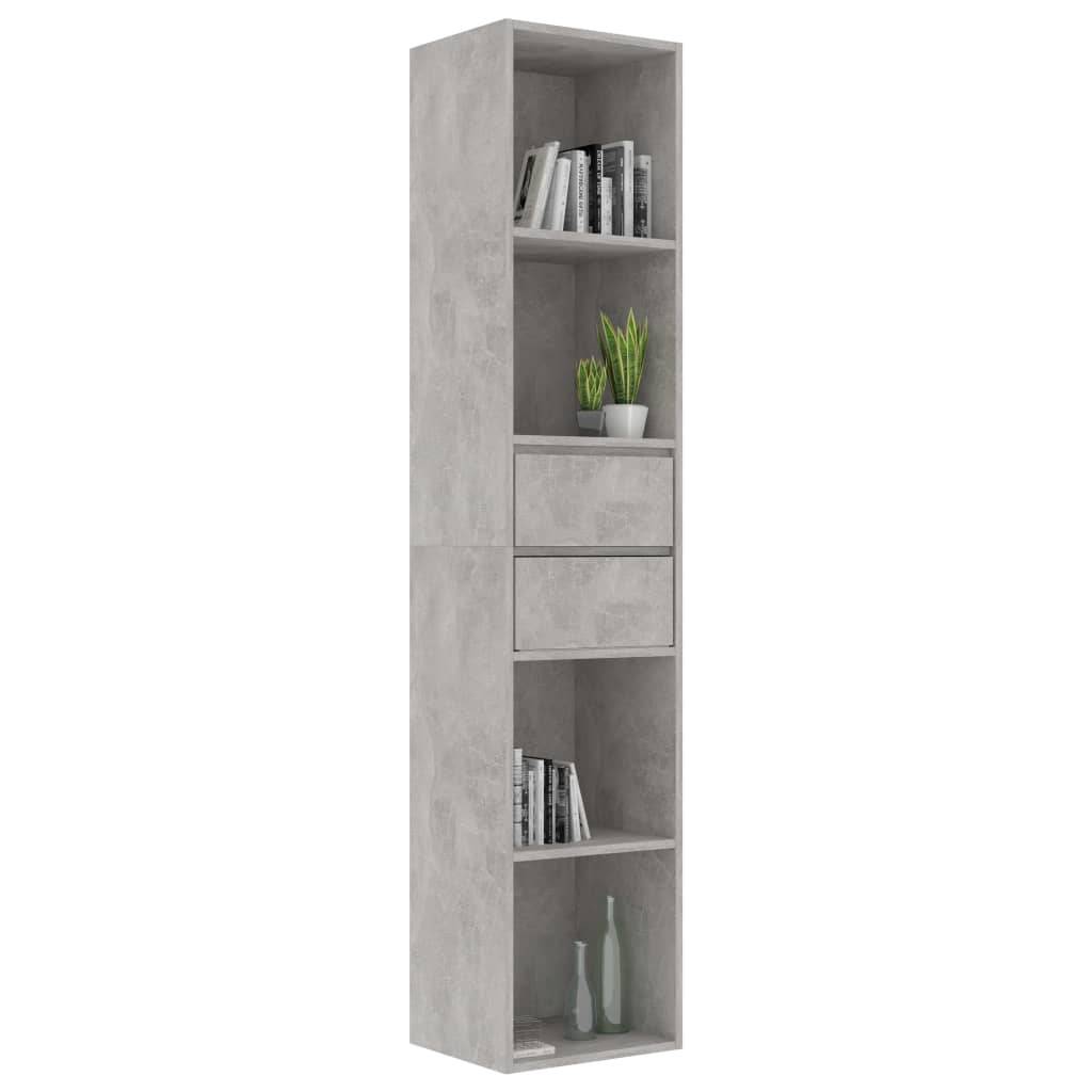 vidaXL Bücherregal Betongrau 36x30x171 cm Holzwerkstoff-2
