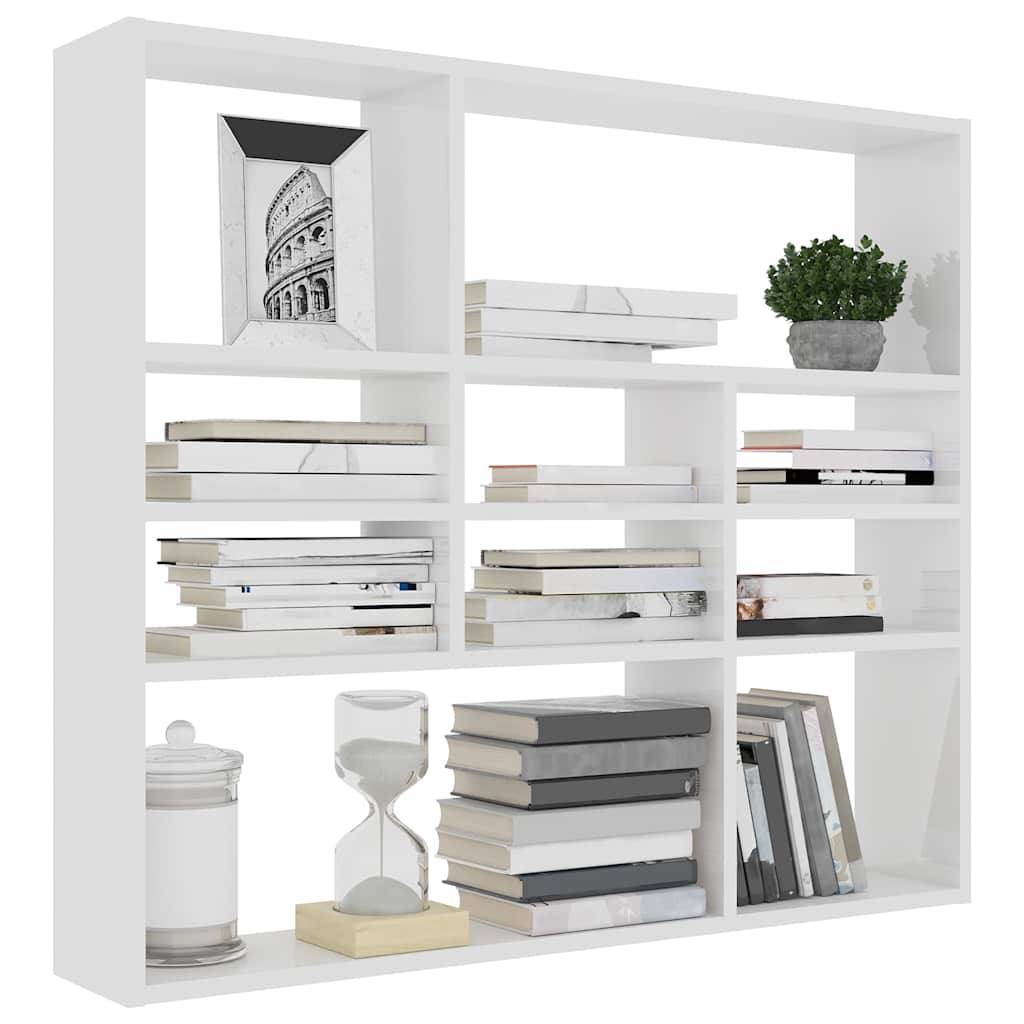 vidaXL Wandregal Weiß 90x16x78 cm Holzwerkstoff-3