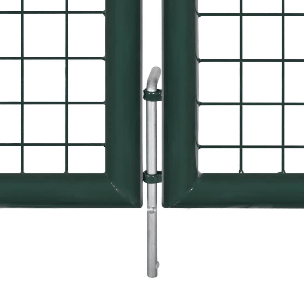 vidaXL Doppeltür-Gartentor 300x150 cm pulverbeschichteter Stahl-2