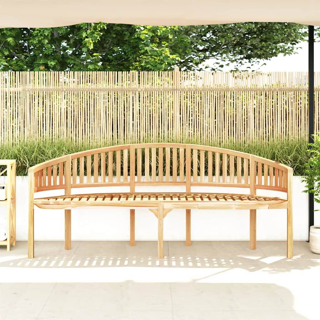 vidaXL Bananenbank 200 cm Massivholz Teak-2