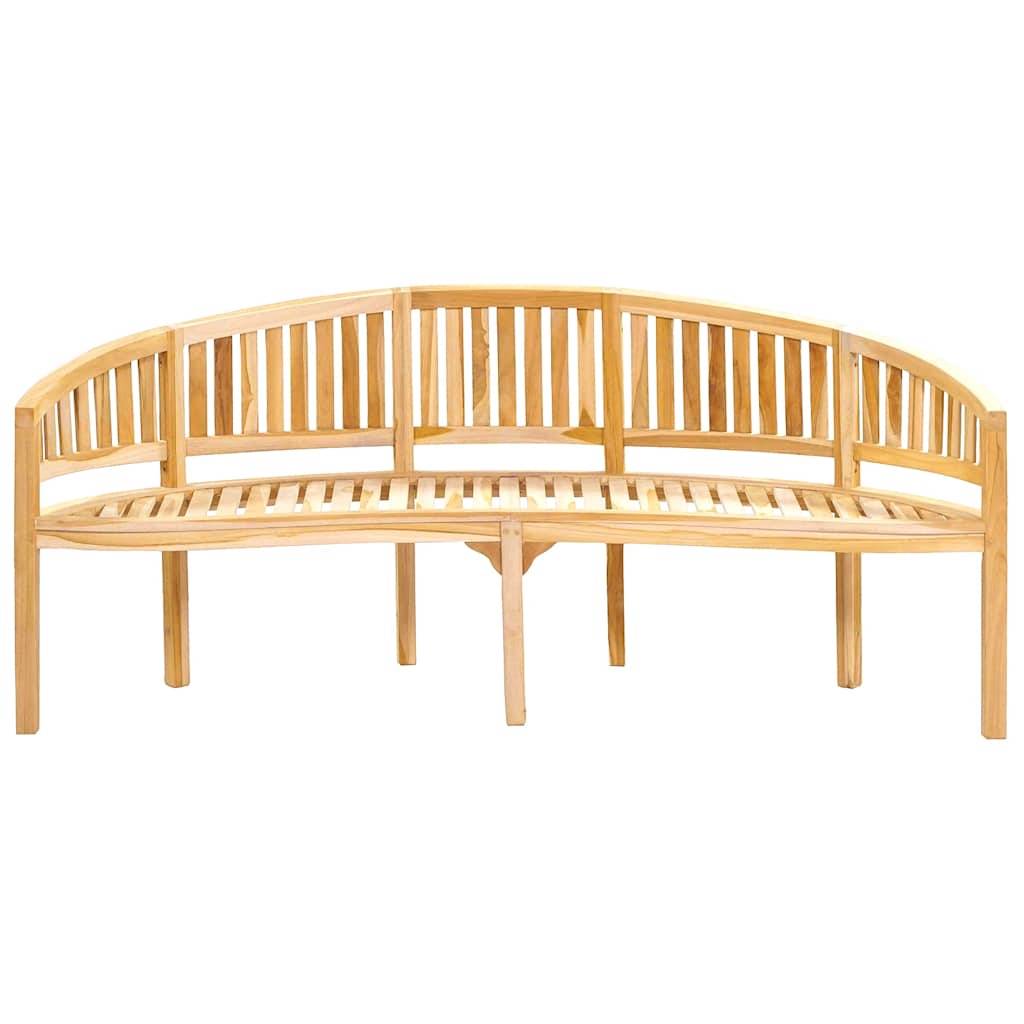 vidaXL Bananenbank 200 cm Massivholz Teak-3