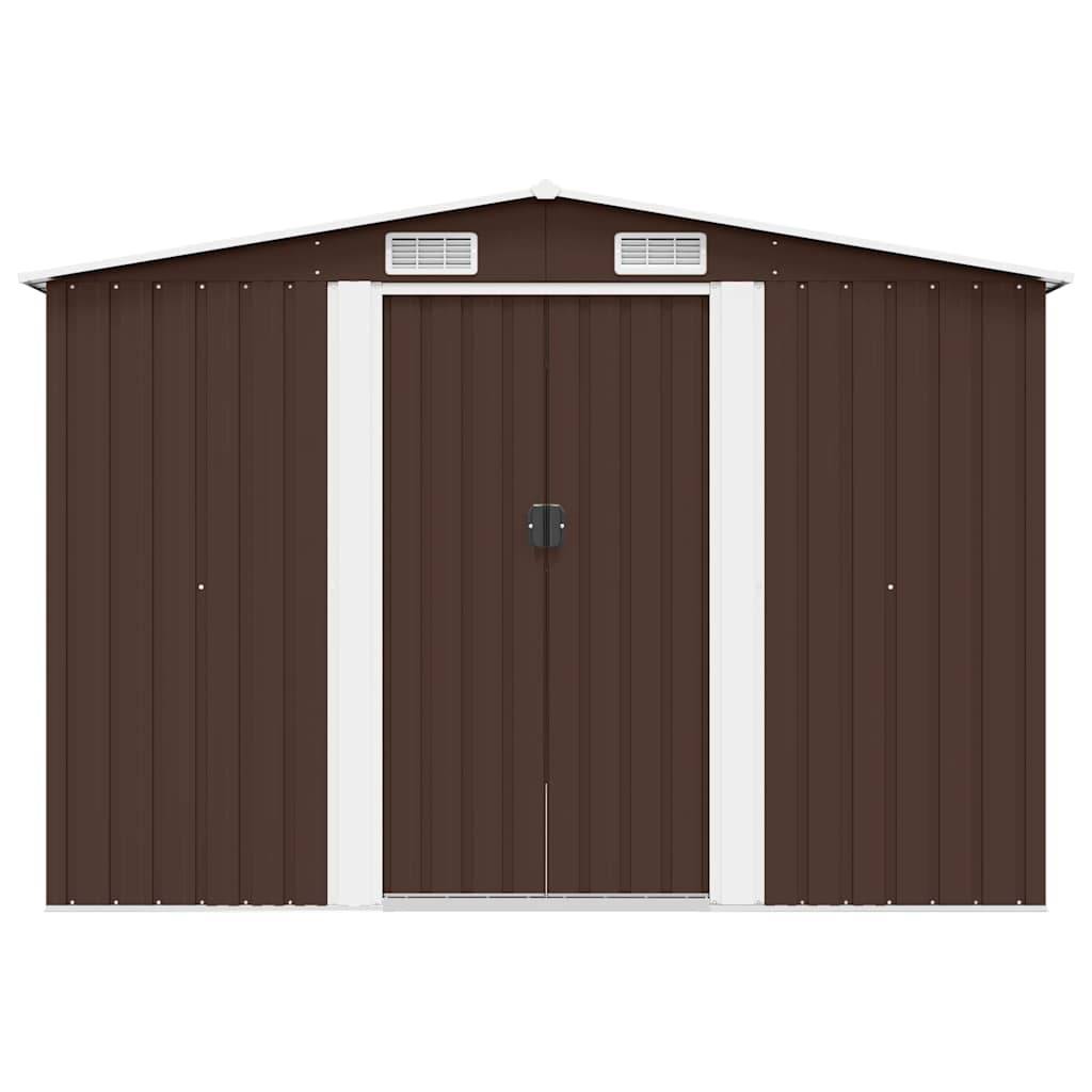 vidaXL Gerätehaus 257x298x178 cm Metall Braun-3