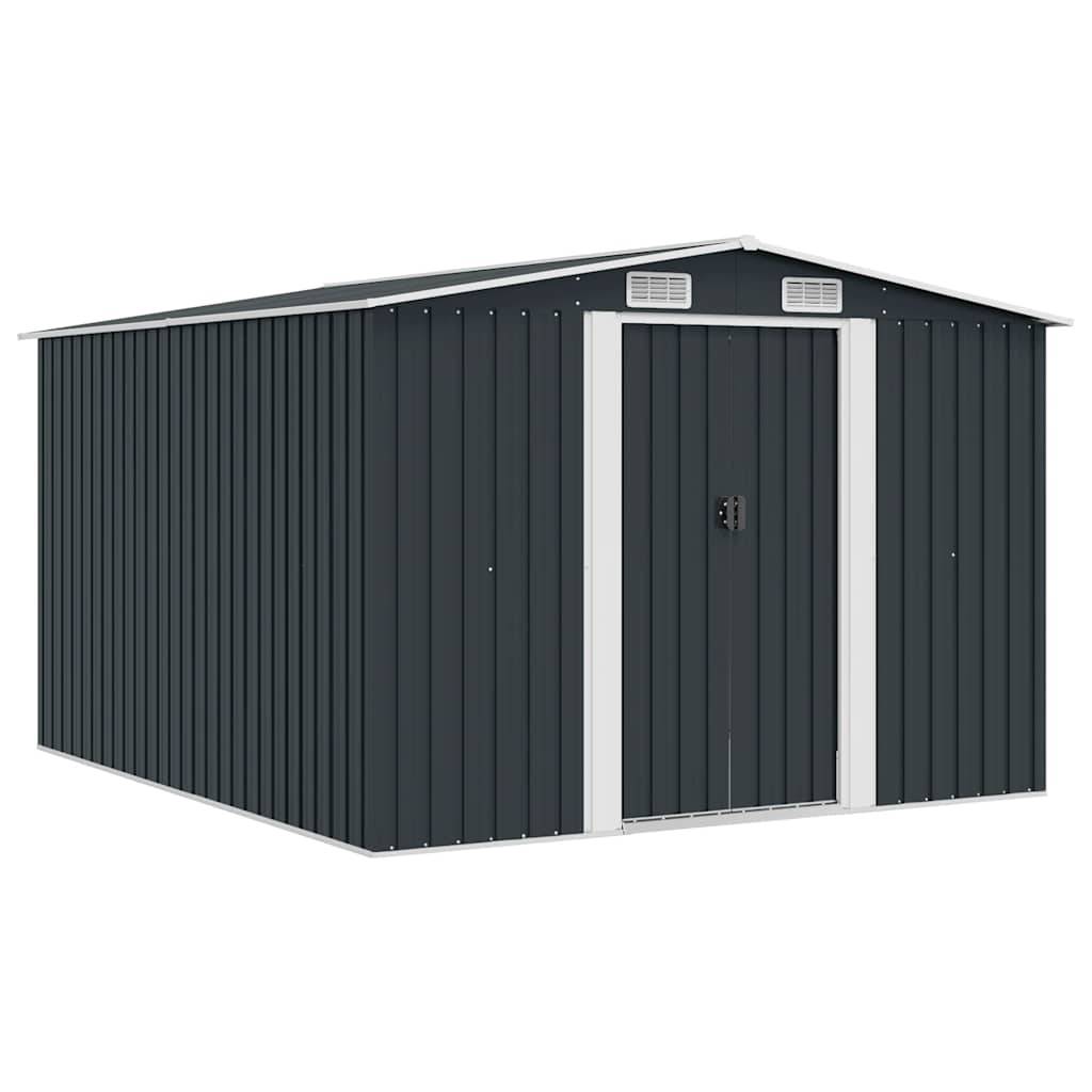 vidaXL Gerätehaus 257x298x178 cm Metall Anthrazit-0