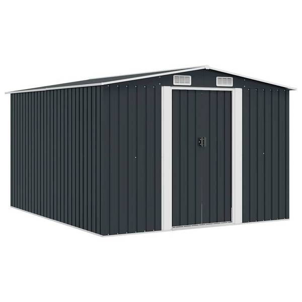 vidaXL Gerätehaus 257x298x178 cm Metall Anthrazit