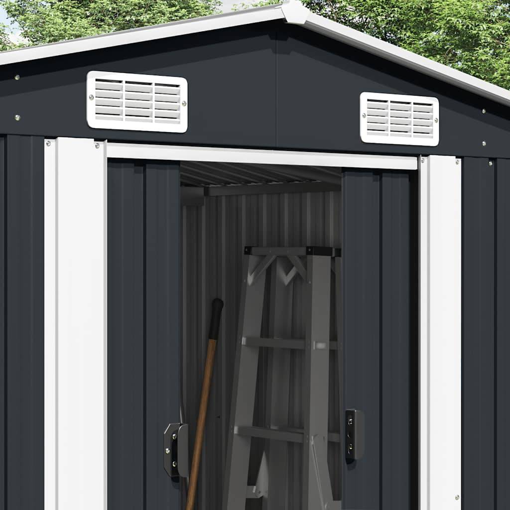 vidaXL Gerätehaus 257x489x181 cm Metall Anthrazit-1