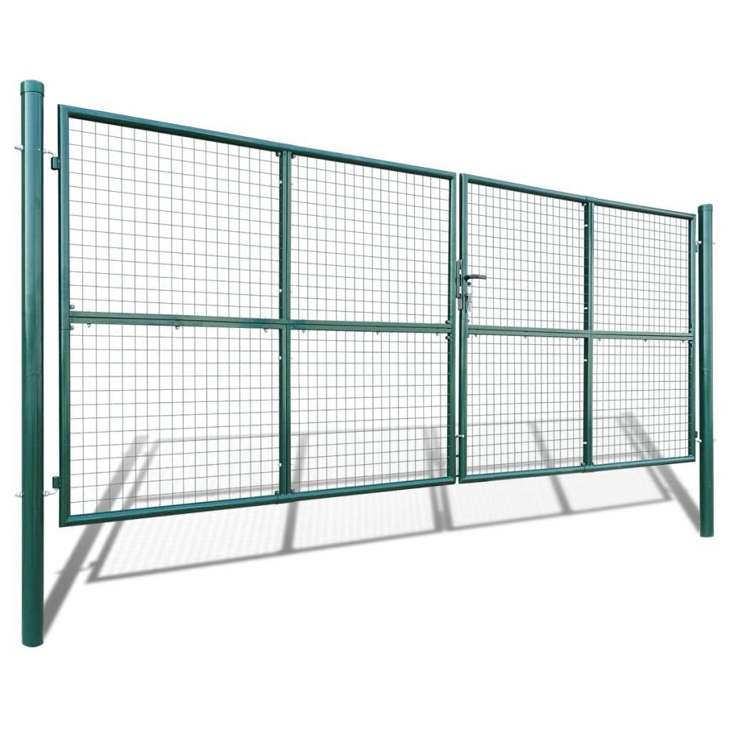 vidaXL Gartentor aus Maschengewebe 400x150 cm-1
