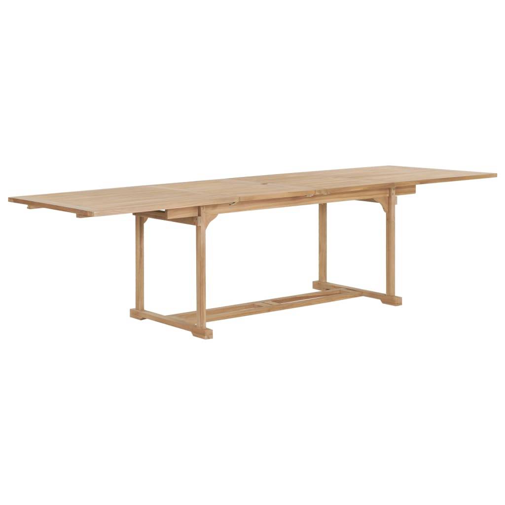 vidaXL Garten-Ausziehtisch 180-280x100x75 cm Massivholz Teak-1