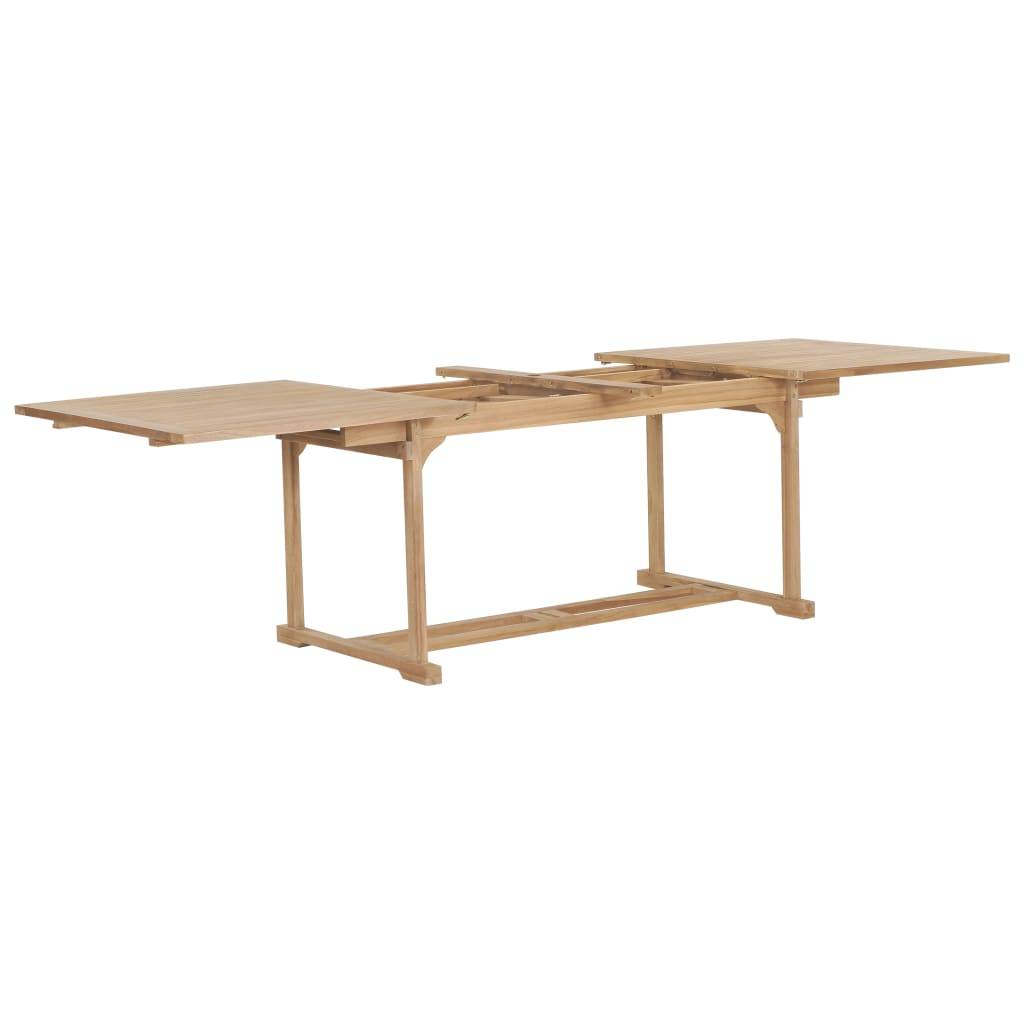 vidaXL Garten-Ausziehtisch 180-280x100x75 cm Massivholz Teak-2