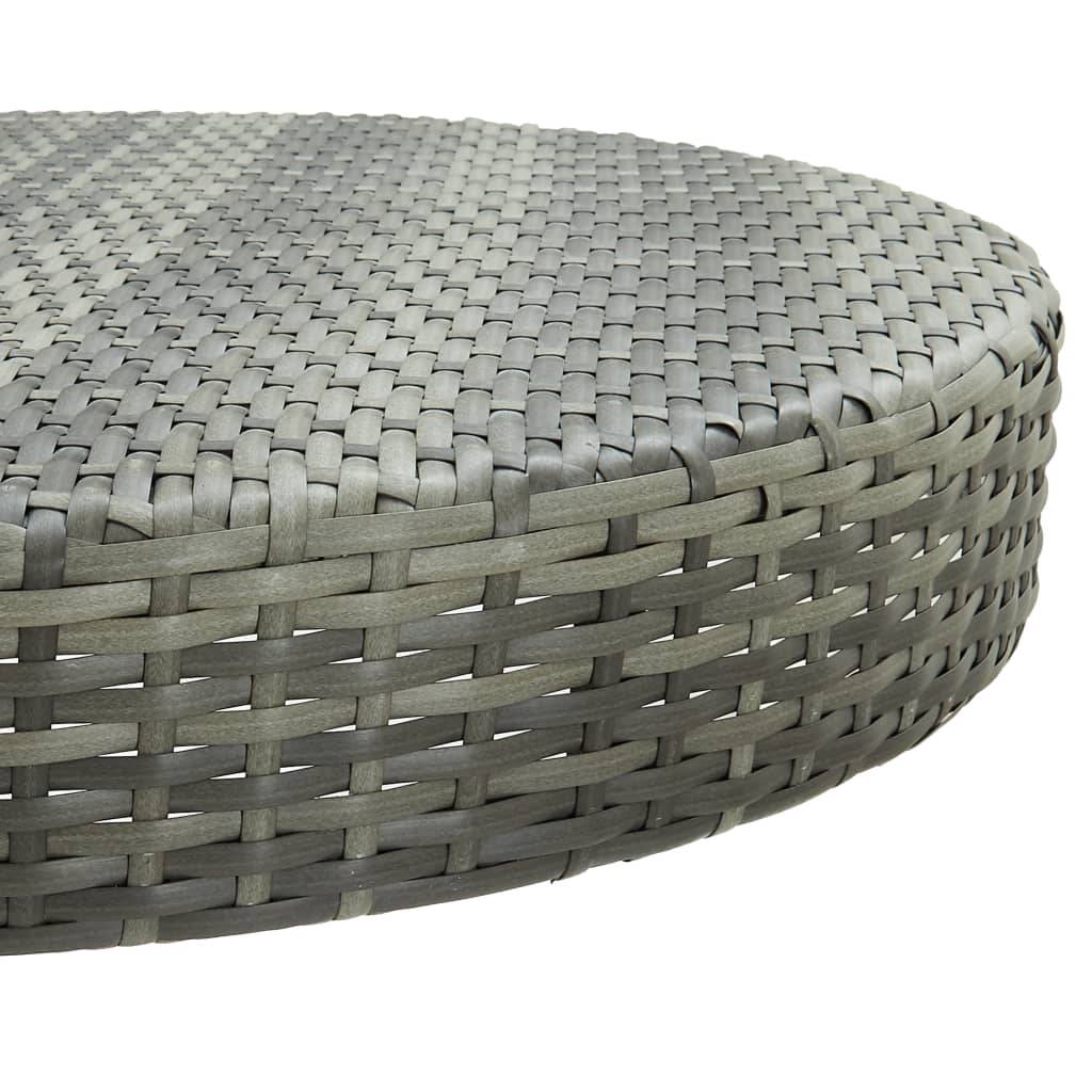 vidaXL Gartentisch Grau 75,5x106 cm Poly Rattan-2