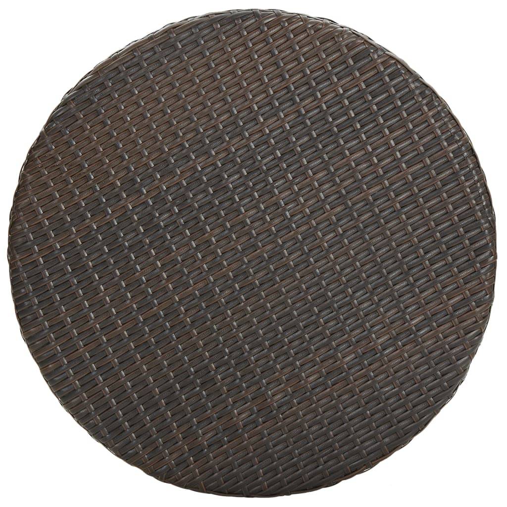 vidaXL Gartentisch Braun 75,5x106 cm Poly Rattan-1