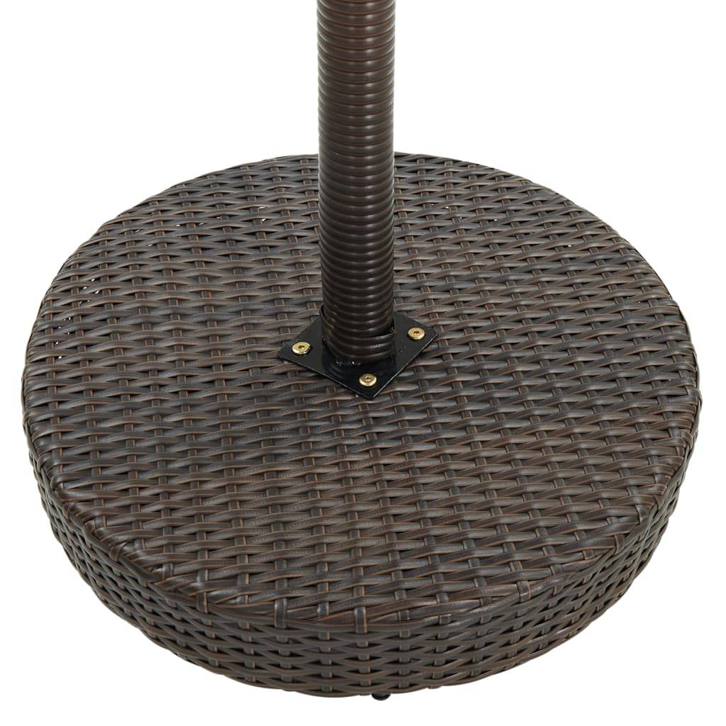 vidaXL Gartentisch Braun 75,5x106 cm Poly Rattan-2
