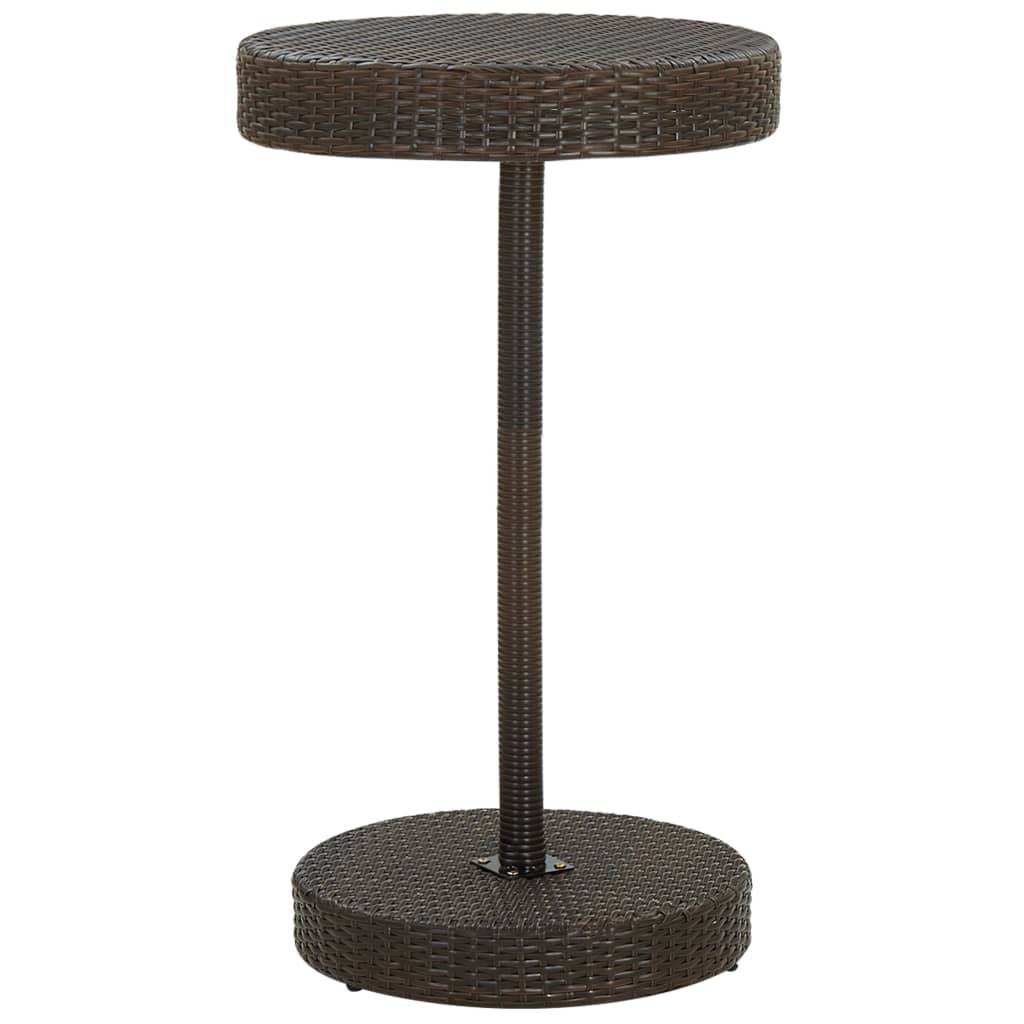 vidaXL Gartentisch Braun 60,5x106 cm Poly Rattan-0