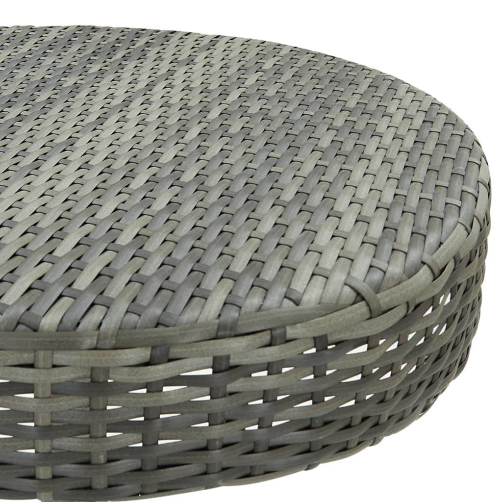 vidaXL Gartentisch Grau 60,5x106 cm Poly Rattan-1