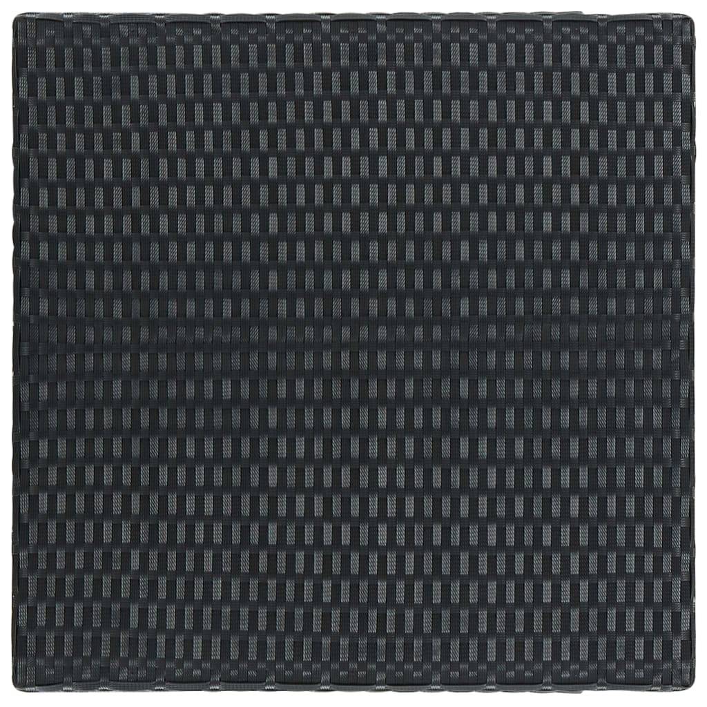 vidaXL Garten-Bartisch Schwarz 60,5x60,5x110,5 cm Poly Rattan-2
