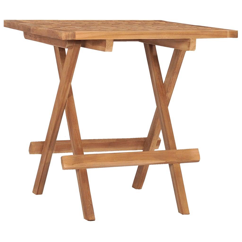 vidaXL Klappbarer Gartentisch 50x50x50 cm Teak Massivholz-0