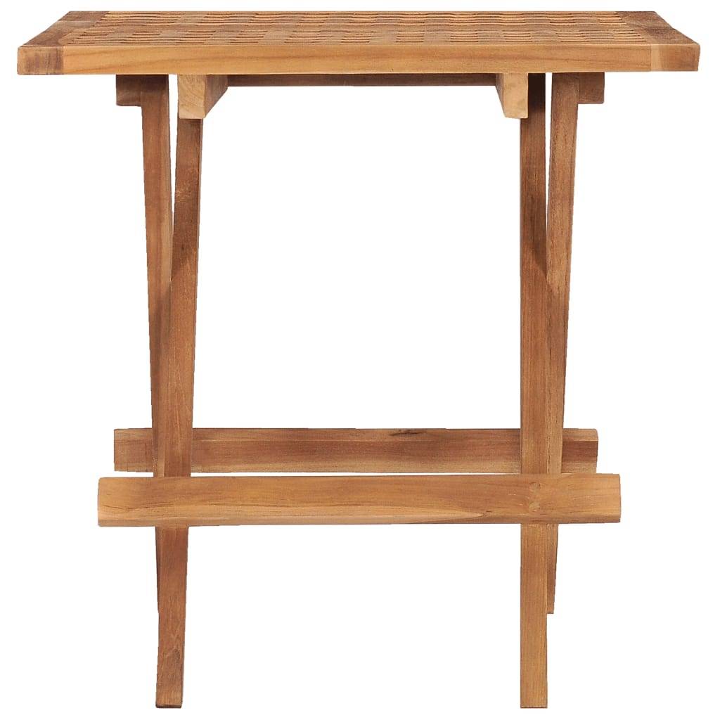 vidaXL Klappbarer Gartentisch 50x50x50 cm Teak Massivholz-1