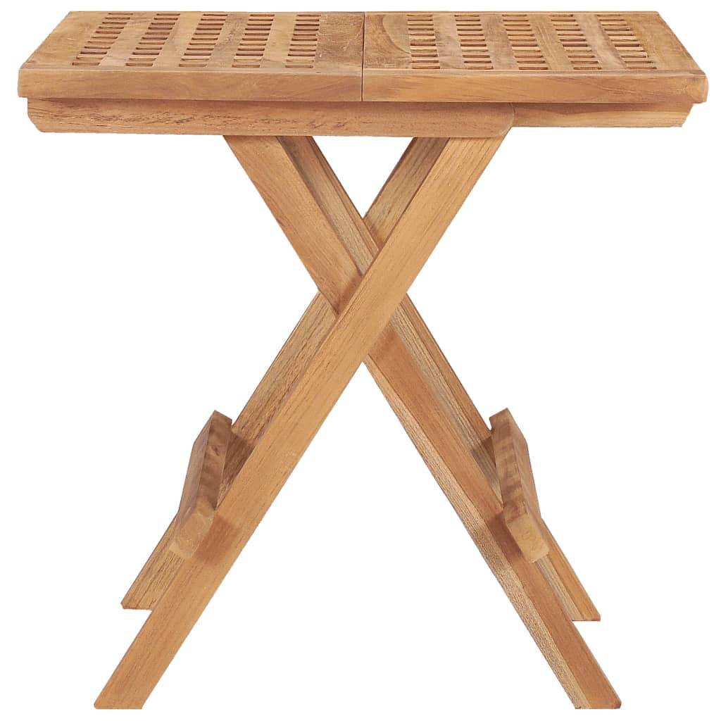 vidaXL Klappbarer Gartentisch 50x50x50 cm Teak Massivholz-3