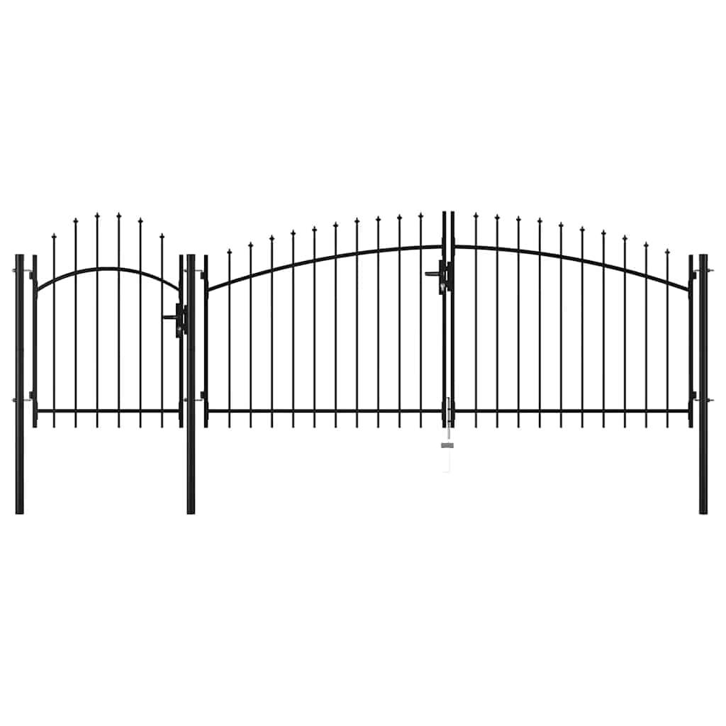 vidaXL Gartentor Woerden Stahl 1x4 m Schwarz-3