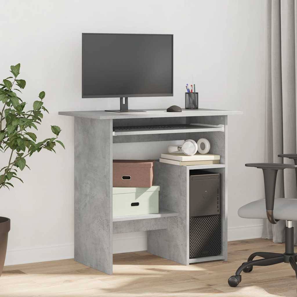 vidaXL Schreibtisch Betongrau 80x45x74 cm Holzwerkstoff-2