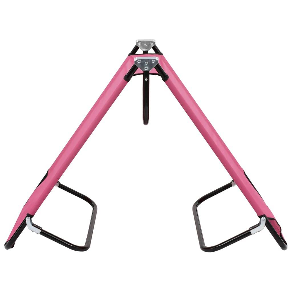 vidaXL Klappliege Stahl Rosa-3