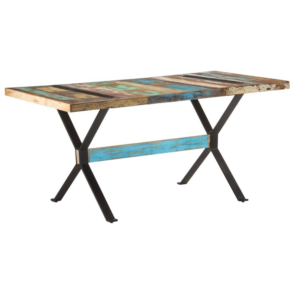vidaXL Esstisch 160x80x76 cm Altholz Massiv-0