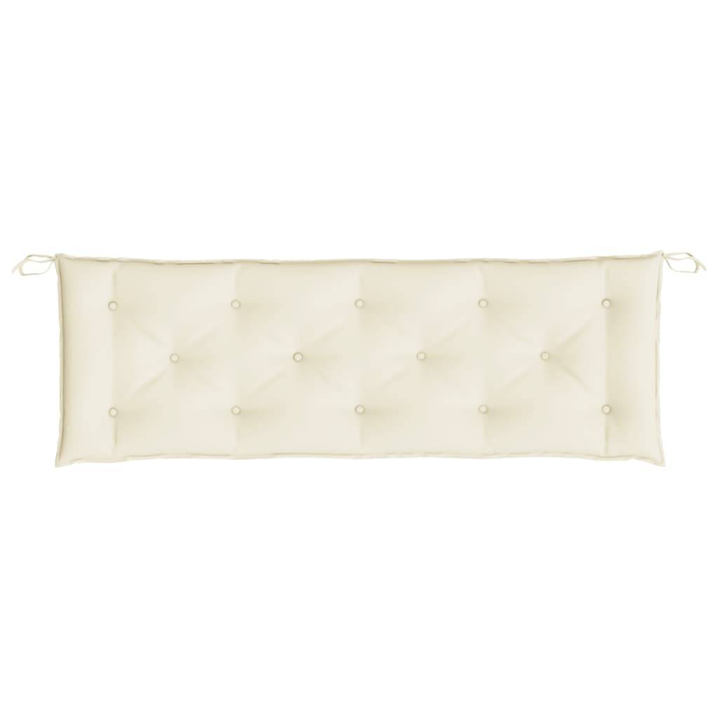 vidaXL Gartenbank-Auflage Cremeweiß 150x50x7 cm Oxford-Gewebe-1