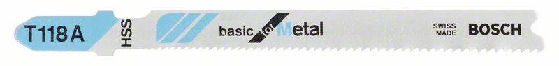 Bosch 5x Stichsägeblatt T 118 A Basic for Metal - 2608631013