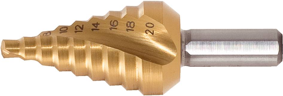 KS Tools 330.2374 HSS-TiN Stufenbohrer extra kurz,Ø 4-12mm, 9 Stufen-0
