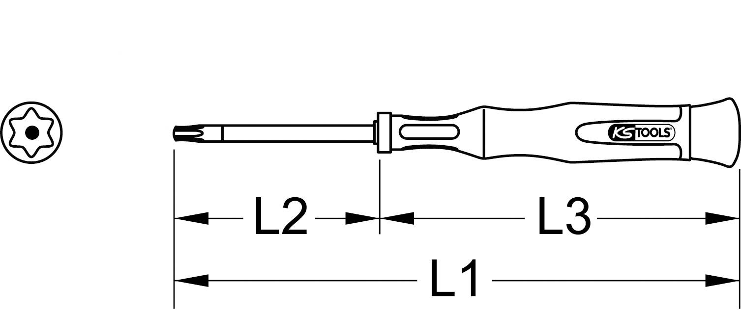 KS Tools 500.7811 Feinmechanik-Schraubendreher für Torx-PLUS-Schrauben mit Bohru-2