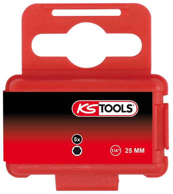 KS Tools 911.3617 1/4'' CLASSIC Bit Innensechskant, 25mm, 5/32'', 5er Pck