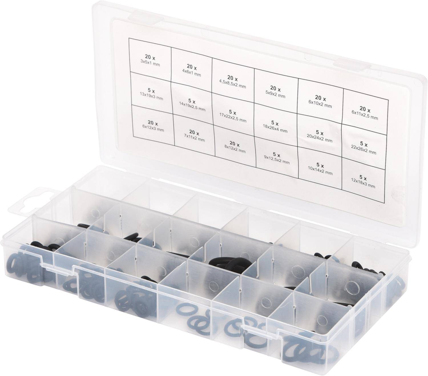KS TOOLS Sortiment O-Ringe, innen 3-22mm, 225-tlg-0