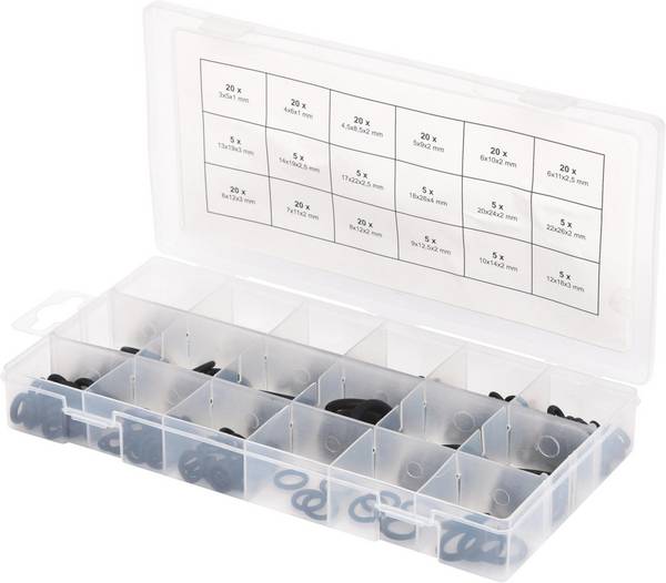 KS TOOLS Sortiment O-Ringe, innen 3-22mm, 225-tlg