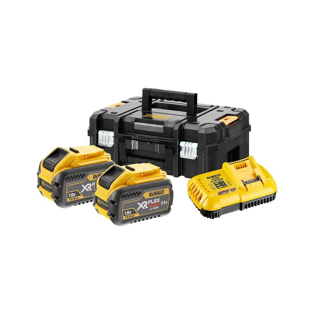 DeWALT Akku-Set DCB118Y2T 2Akkus 54V Li-Ion m.Ladegerät/Werkzeugbox-0