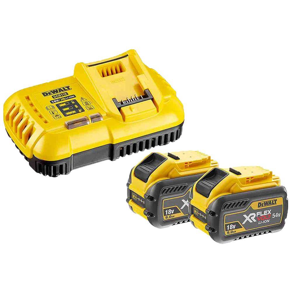 DeWalt DCB118X2-QW, Set: 2x 9.0Ah Akku und 8A Ladegerät-0