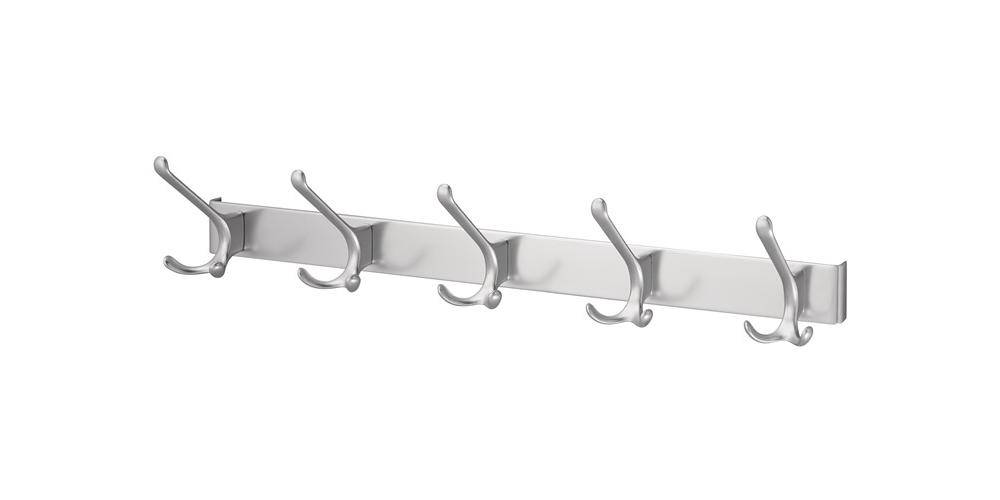 Huthakenleiste 0822-0825 5 Hak.A.96mm LM silberf.elox.H.102mm HERMETA