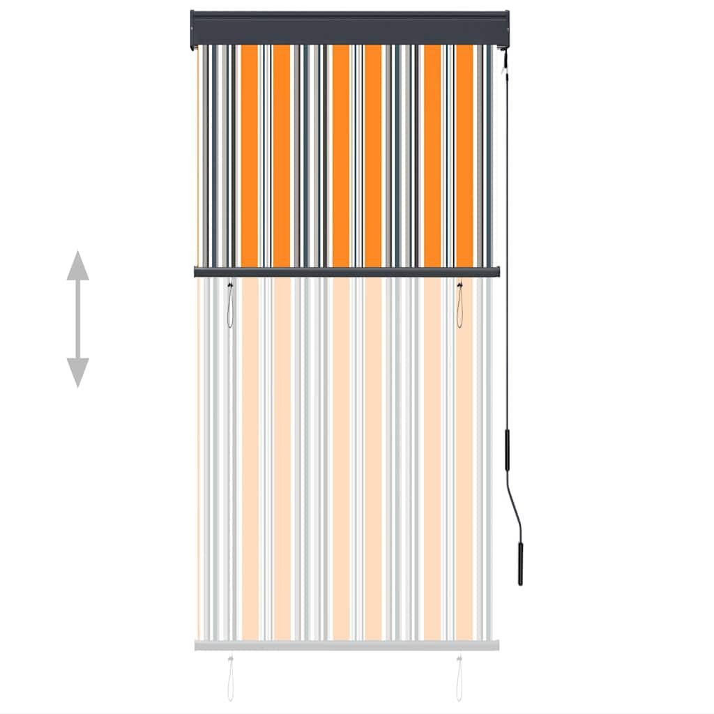 vidaXL Außenrollo 80 x 250 cm Gelb und Blau-3
